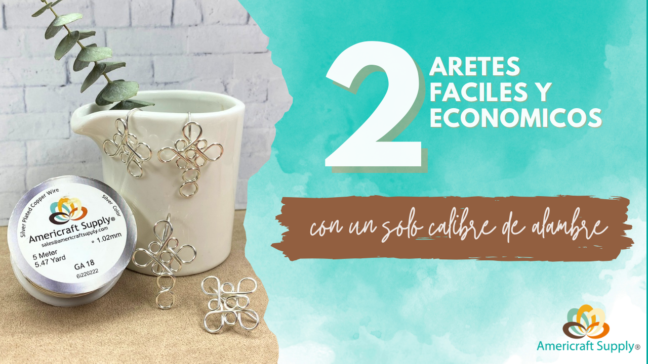 Tutorial Aretes tipo Filigrana cuadrados en alambre Americraft Supply