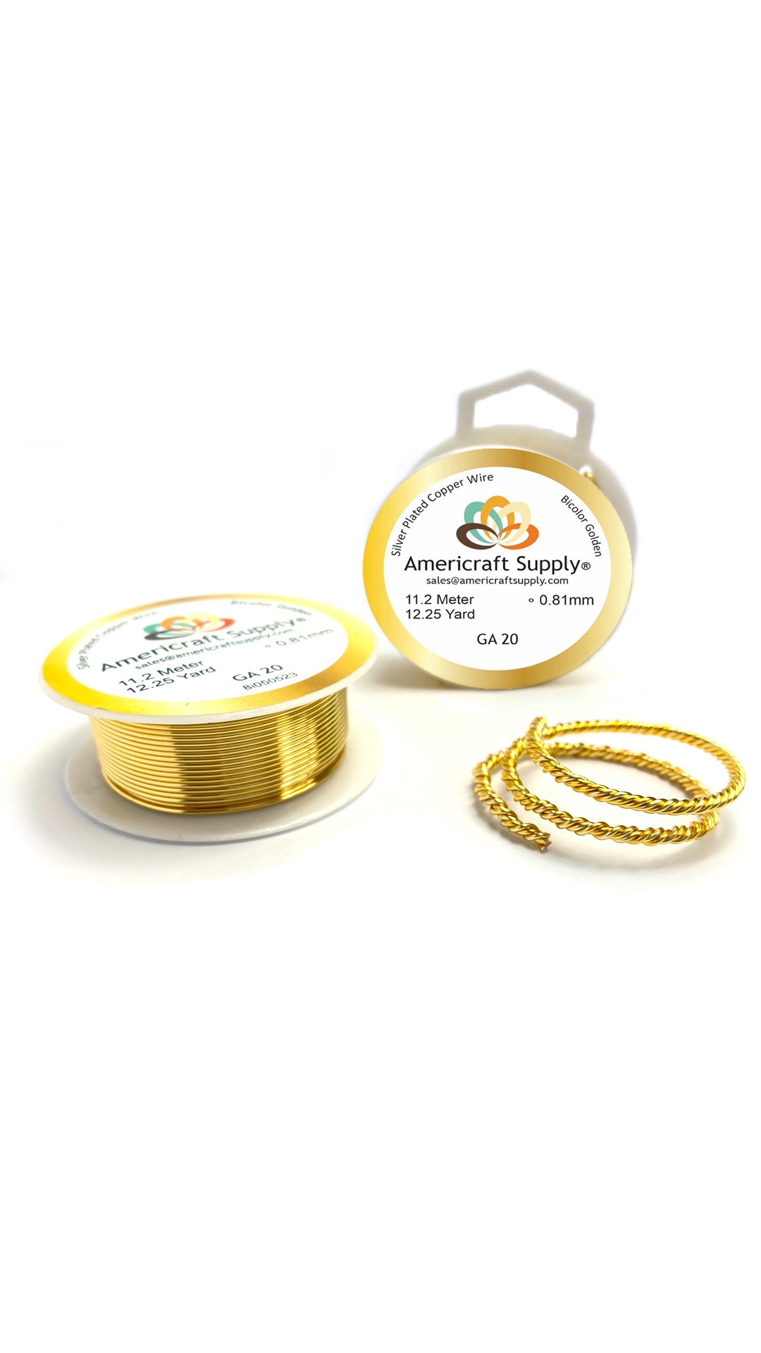 Bicolor. Gold and Light Gold Color GA 18 -20. Original color. Brand AMERICRAFT SUPPLY