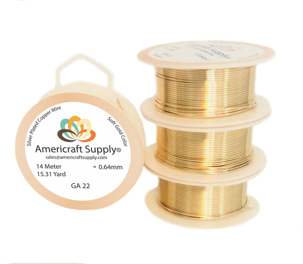 Soft Gold Color GA 22 Brand Americraft Supply. By meters.