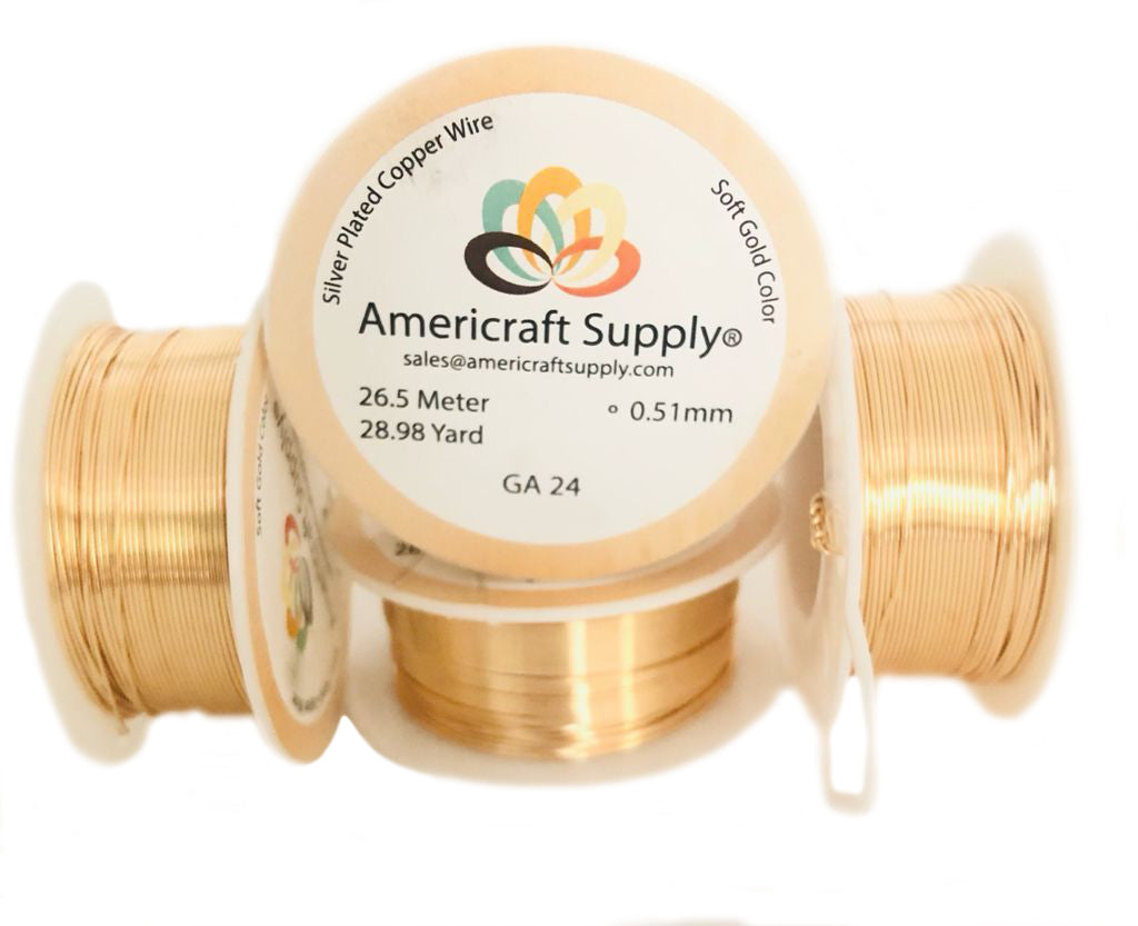 Soft Gold Color. GA 14-16-18-20-22-24-26-28-30-32 Non tarnish. Brand Americraft Supply®