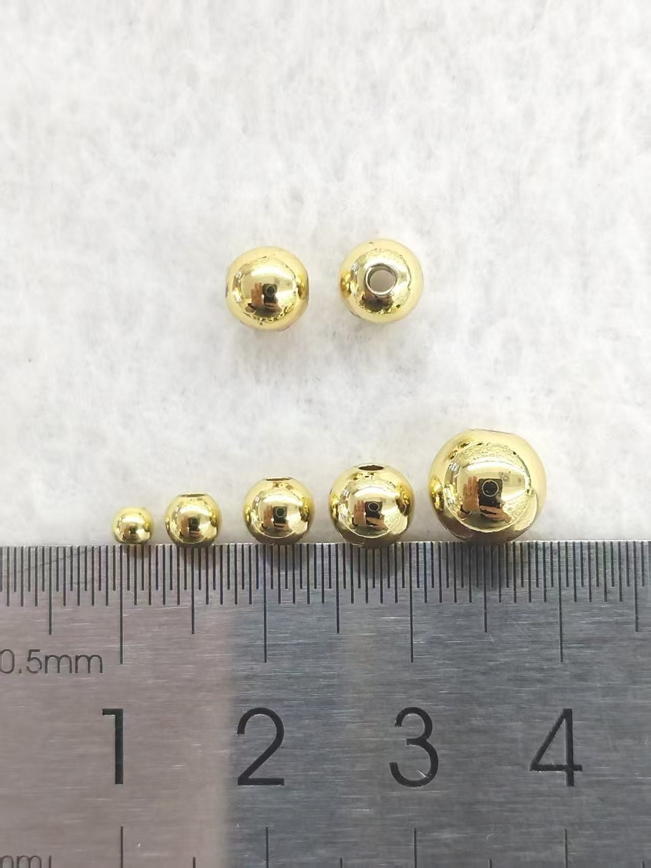 Bola India Dorada Lisa 6mm-8mm-10mm