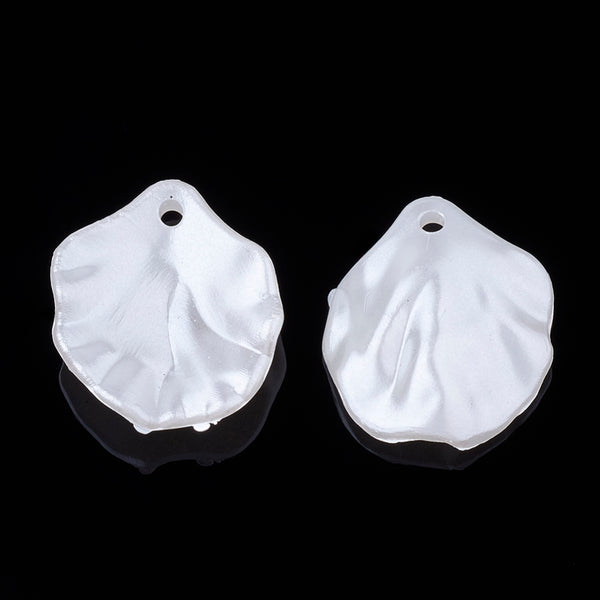 Creamy white pearl petal pendants