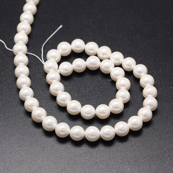Bright white and round natural mother of peal strips