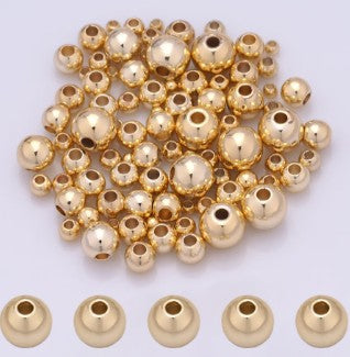 Bola India Dorada Lisa 6mm-8mm-10mm