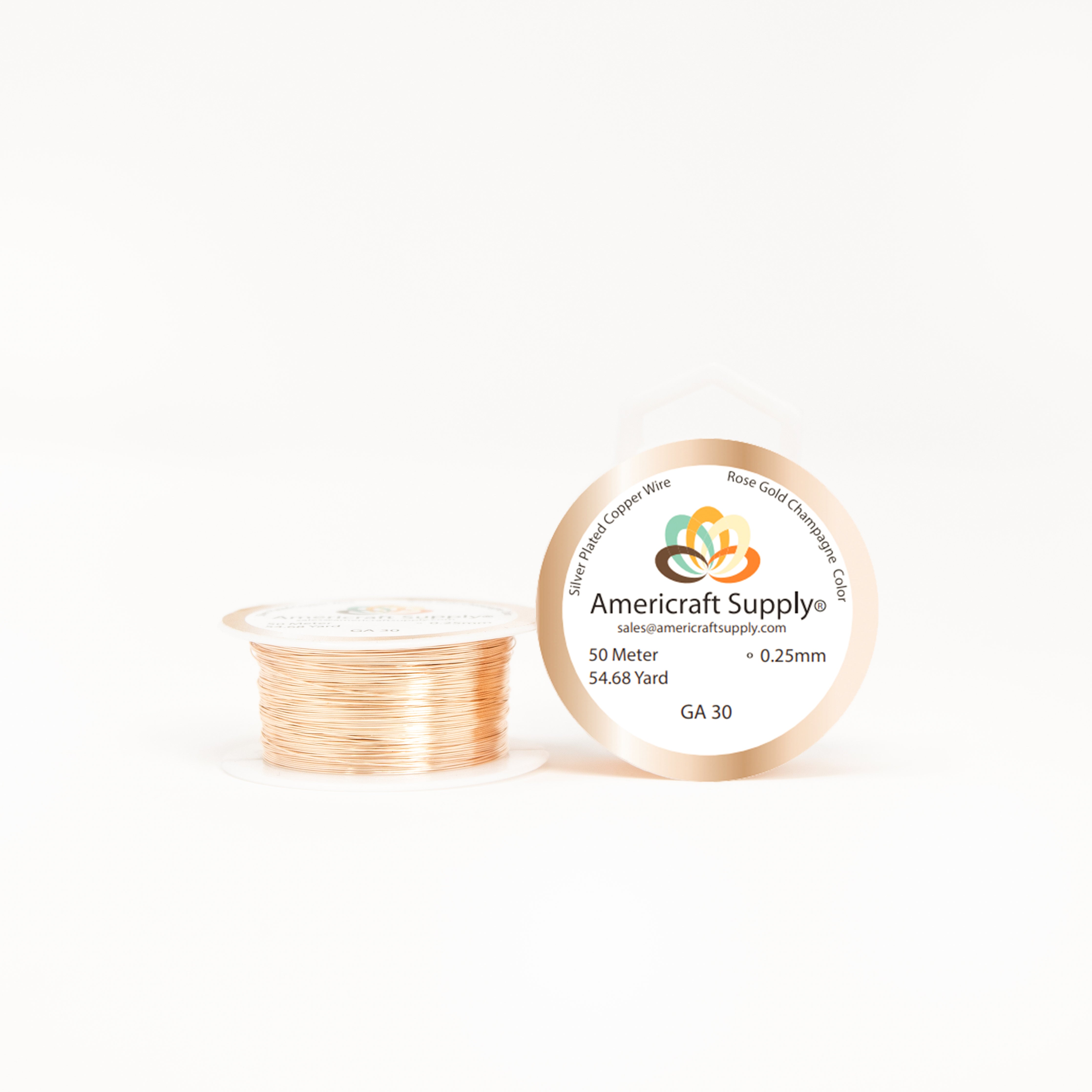 Rose Gold Champagne Color. GA 14-16-18-20-22-24-26-28-30-32 Non tarnish. Brand Americraft Supply®