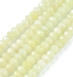 Jade Rondelle malaysia stone strips 4x2 mm