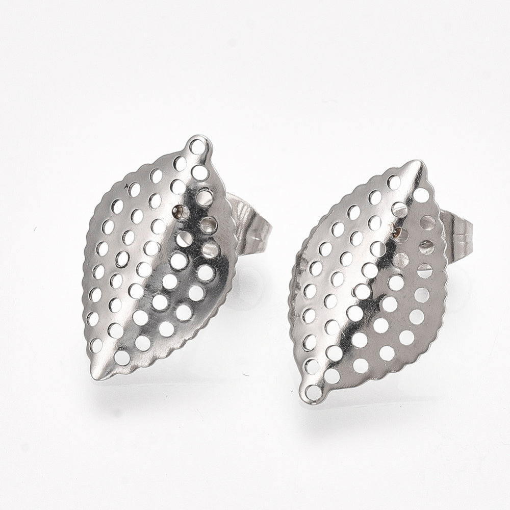 304 stainless steel earring bases for making jewelry