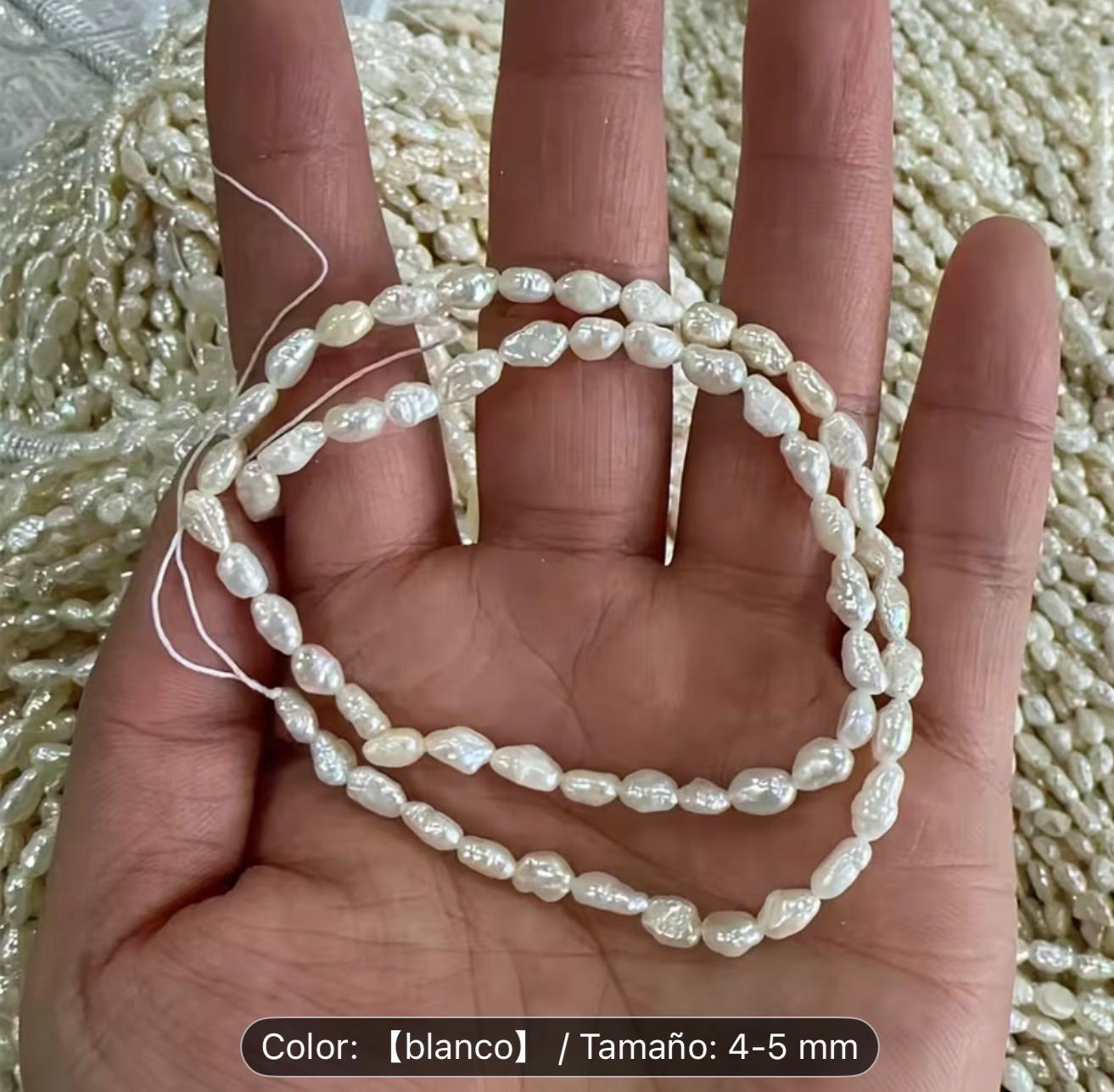 Natural pearl rice by strands