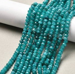 Jade Rondelle malaysia stone strips 4x2 mm