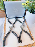 Set of basic pliers for jewelry 4 pcs different colors