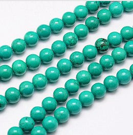 Natural magnesite strands, round shape / Strand
