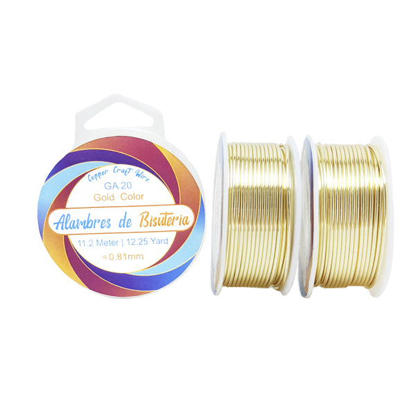 Gold Color GA 20 Brand ALAMBRES DE BISUTERIA (Similar color 14K)
