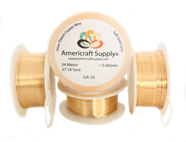 Soft Gold Color GA 26 Brand AMERICRAFT SUPPLY – AAA Craft Wire
