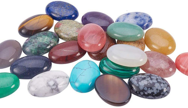 Mixed Stones Cabochons. Oval 25x18x7mm