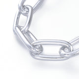 Necklace chain oval aluminum   with clasp 40cm