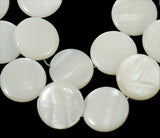 FLAT DISC OF NATURAL MOTHER OF PEARL SHELL