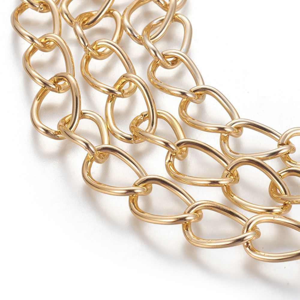 Chain Aluminum Golden 15x10x2mm