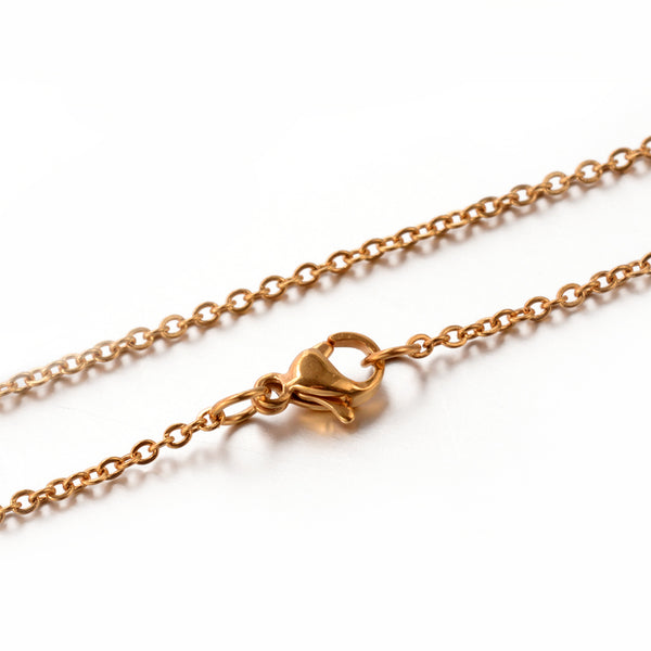 Chain 304 stainless steel clasp, gold, 17.7 