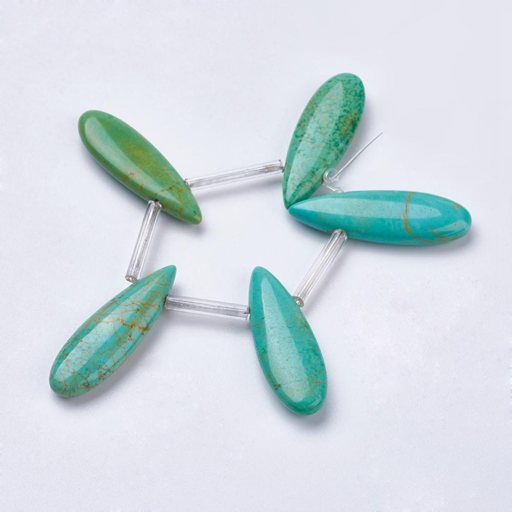 NATURAL SINKIANG TURQUOISE LONG DROP