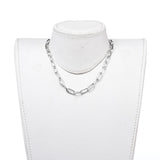 Necklace chain oval aluminum   with clasp 40cm