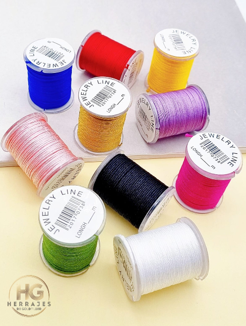 F. SET CHINESE THREAD. MULTICOLOUR PACK (10 mts x unit) (4x2.cm threarsd 1.1mm)