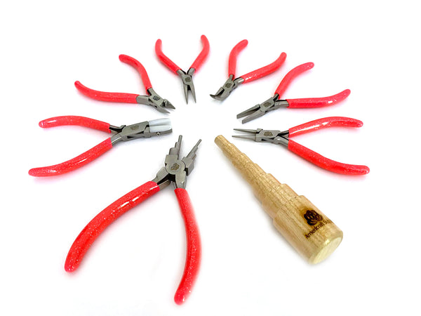 Set of basic pliers for jewelry 4 pcs different colors – AAA Craft