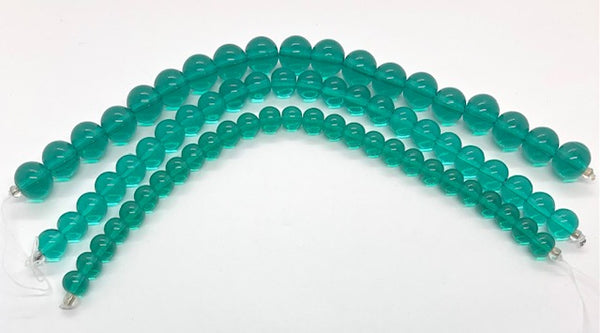 Murano Glass Blue Turquoise Translucent Strips