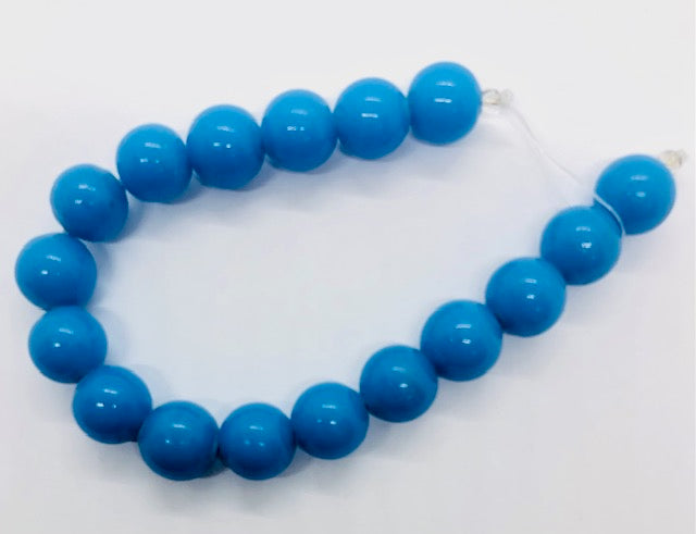 Tiras sólidas de cristal de Murano azul océano