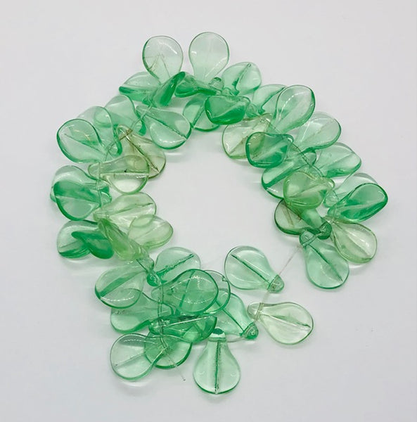 Translucent Green Drop Crystal Glass Strips