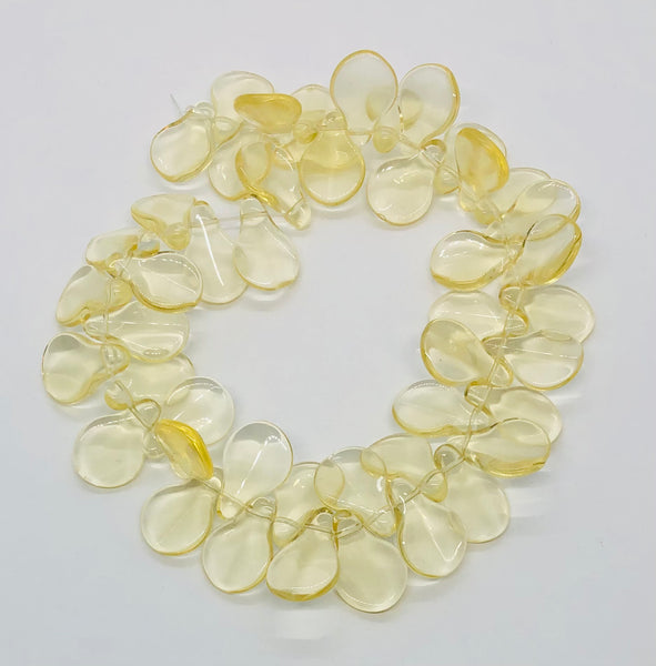 Translucent Yellow Drop Crystal Glass Strips