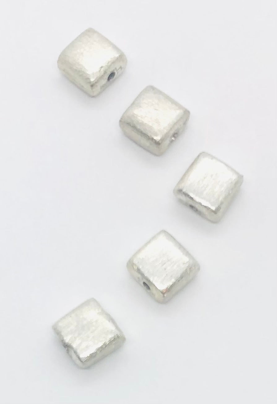 Silver Indian Diamond  Small Square
