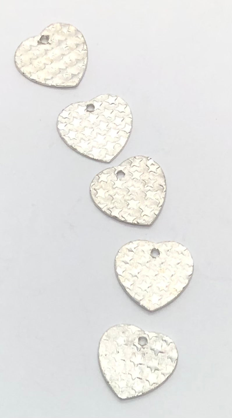 Silver Indian Flat Heart Diamond
