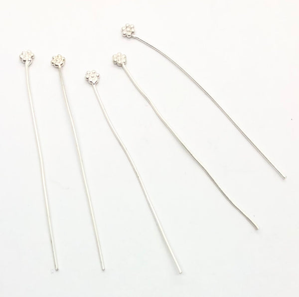 Silver Indian Little Flower Pins