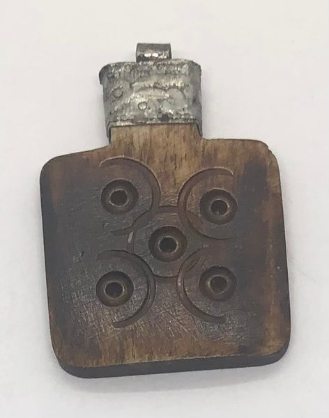 Pendant Brown Square Synthetic  Bone of India