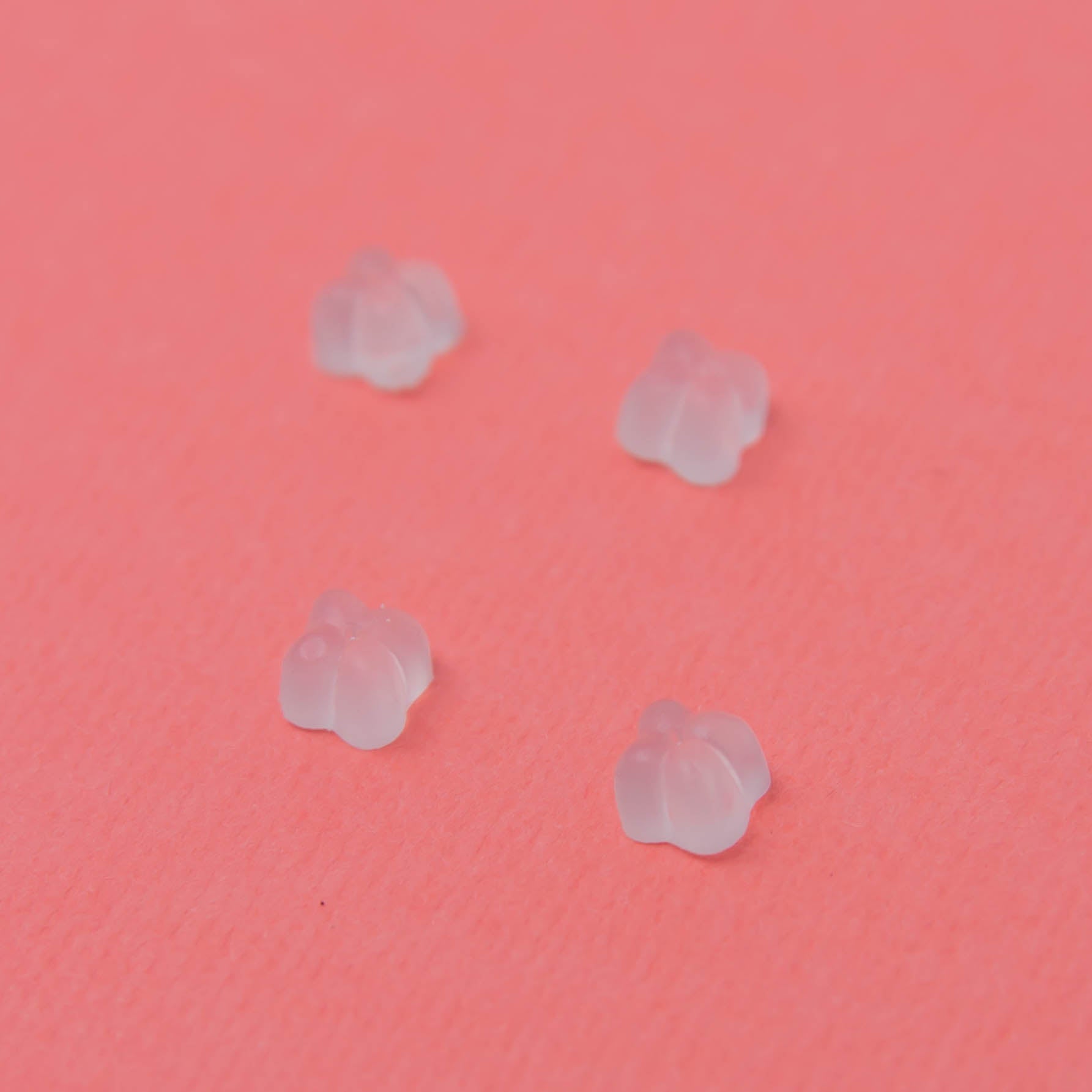 Tapones de goma transparente para pendientes de seguridad 5mm - 4mm