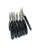 Set of Basic Jewelry Pliers. 9 pcs - Shiny Black Clutch, Black Glitter Handle tools 4.5