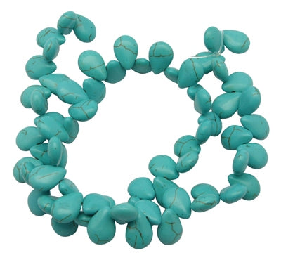 Synthetic Turquoise Beads Strands, Teardrop.
