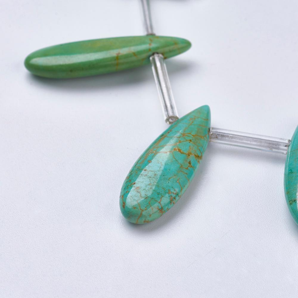 NATURAL SINKIANG TURQUOISE LONG DROP
