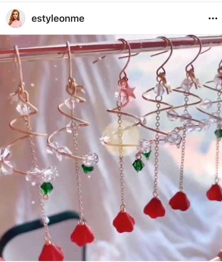 RED GLASS FLOWER: 12mm