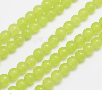 JADE STONE, STRIPS OF PAINTED, SMOOTH, ROUND 2mm