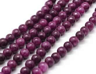 JADE STONE, STRIPS OF PAINTED, SMOOTH, ROUND 2mm