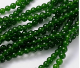 JADE STONE, STRIPS OF PAINTED, SMOOTH, ROUND 2mm