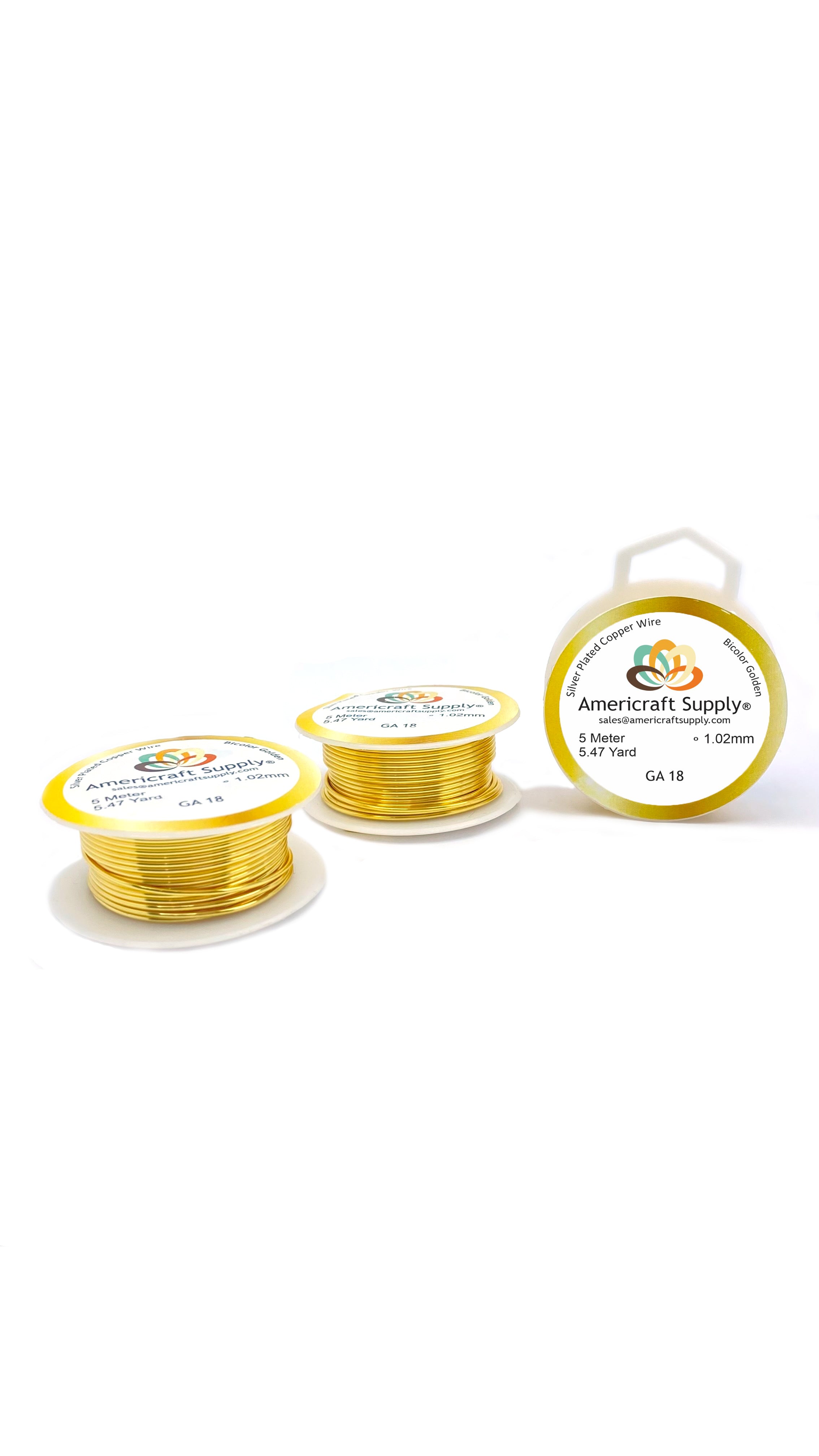 Bicolor.  Gold and Light Gold Color GA 18 -20. Original color. Brand AMERICRAFT SUPPLY