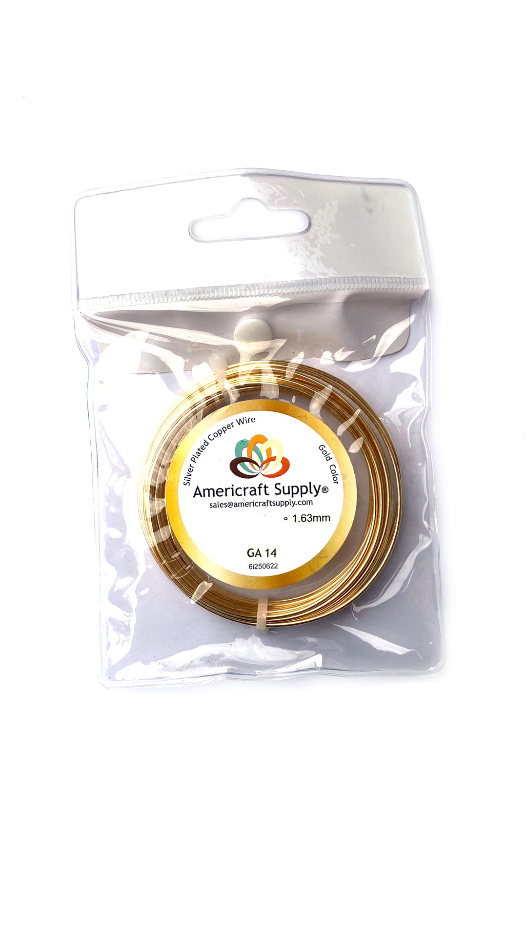 Gold Color. Ga 14-16-18-20-22-24-26-28-30-32 Color similar to 18K gold. Does not tarnish. Brand Americraft Supply®