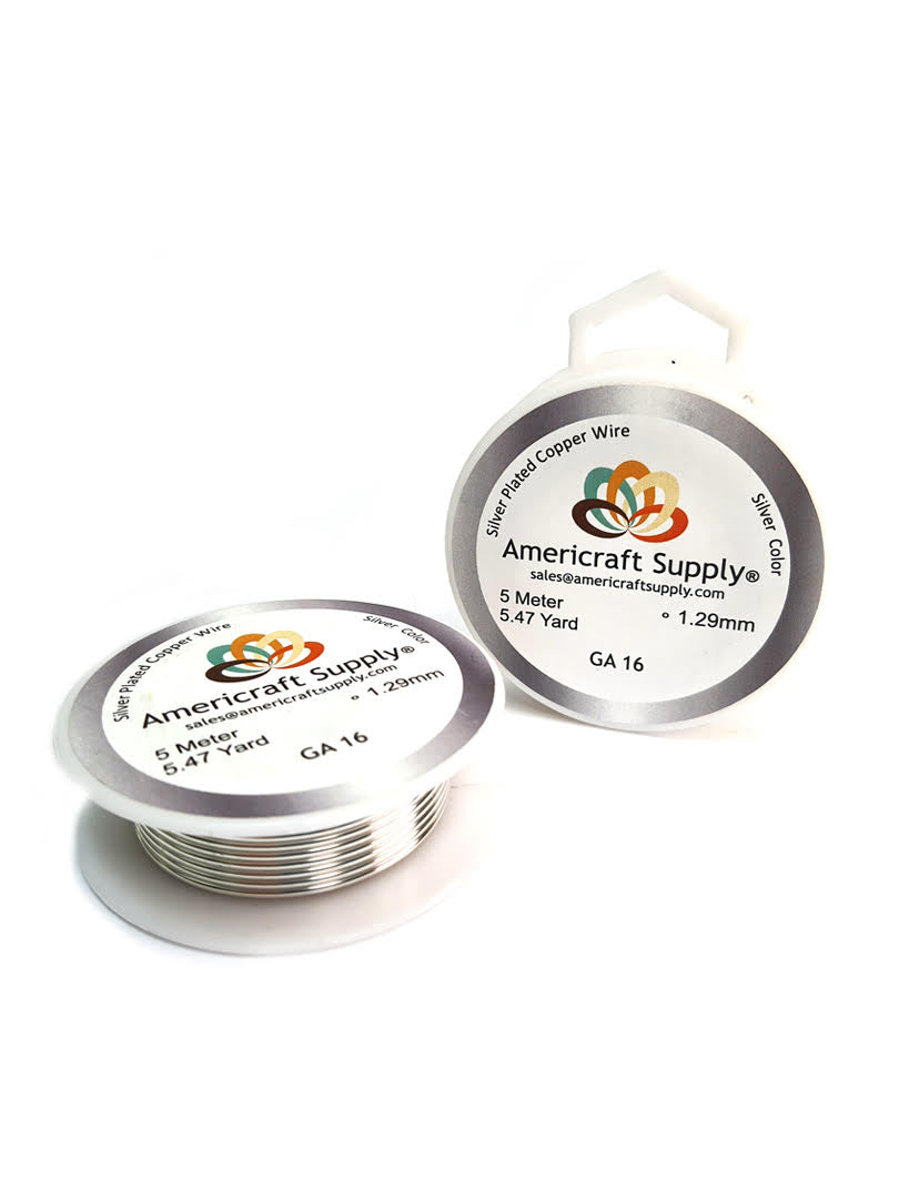 Silver Color.  Ga 14-16-18-20-22-24-26-28-30-32 Does not tarnish. Brand Americraft Supply®