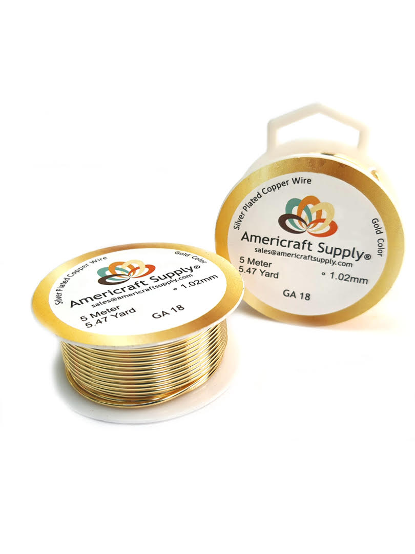 Gold Color Wire  GA 18  SIMILAR TO 14K COLOR  Brand AMERICRAFT SUPPLY