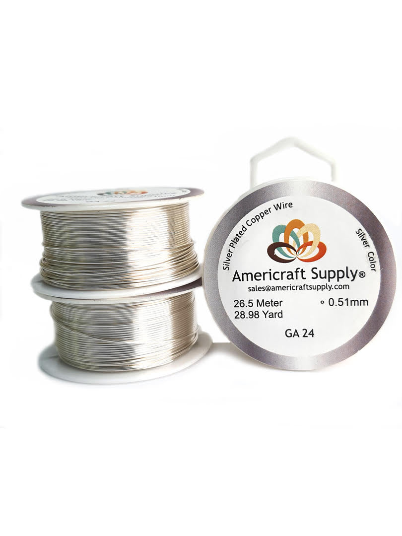 Silver Color.  Ga 14-16-18-20-22-24-26-28-30-32 Does not tarnish. Brand Americraft Supply®