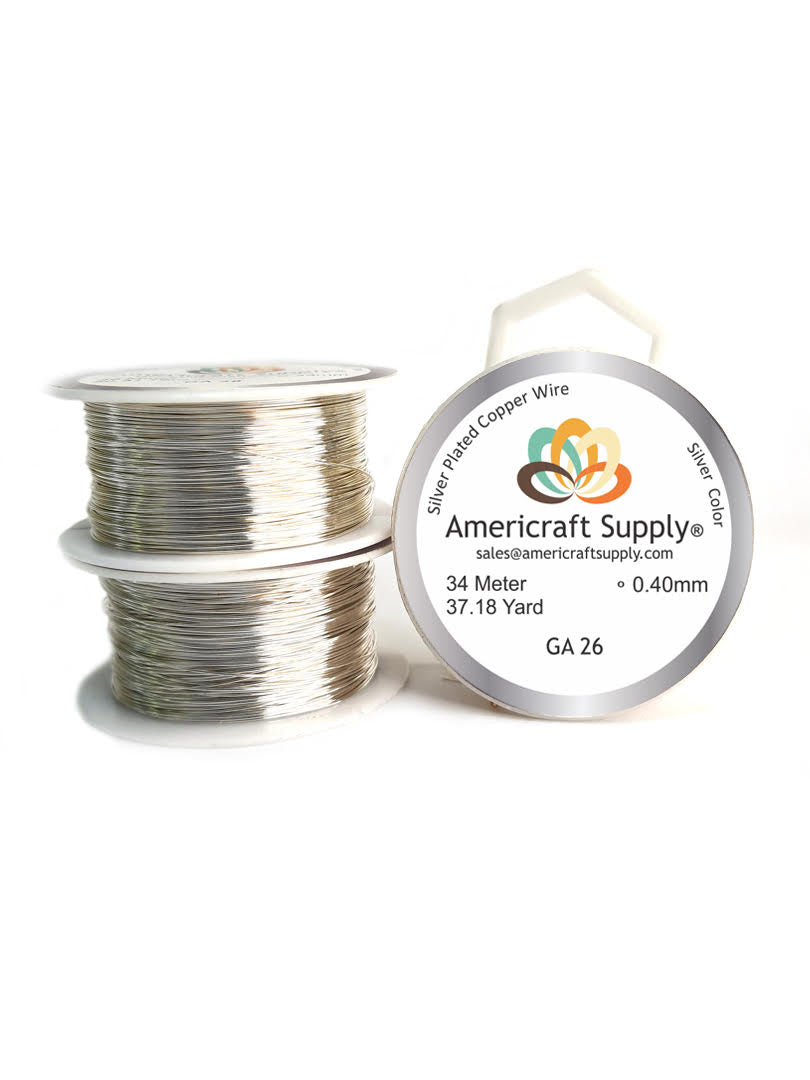 Silver Color.  Ga 14-16-18-20-22-24-26-28-30-32 Does not tarnish. Brand Americraft Supply®