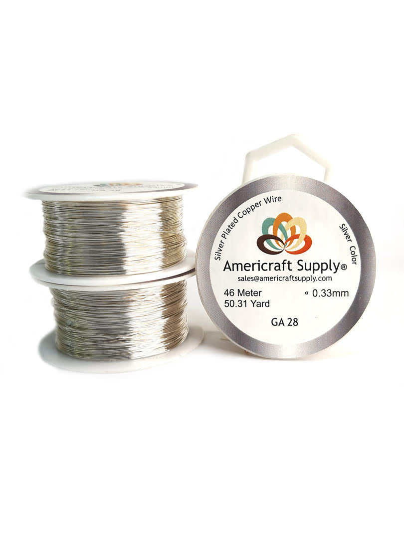 Silver Color.  Ga 14-16-18-20-22-24-26-28-30-32 Does not tarnish. Brand Americraft Supply®