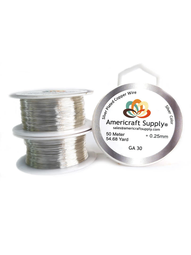 Silver Color.  Ga 14-16-18-20-22-24-26-28-30-32 Does not tarnish. Brand Americraft Supply®